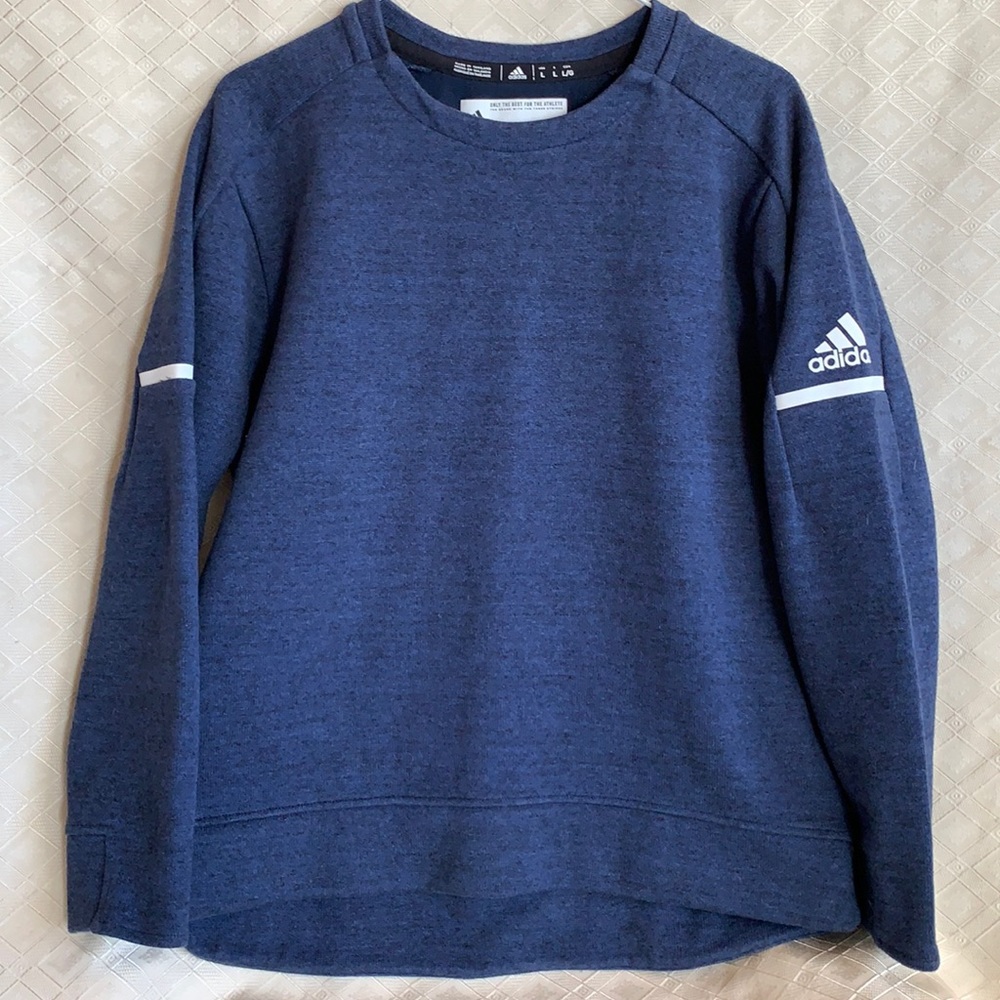 Adidas Pullover with Racing Stripes Size M EUC